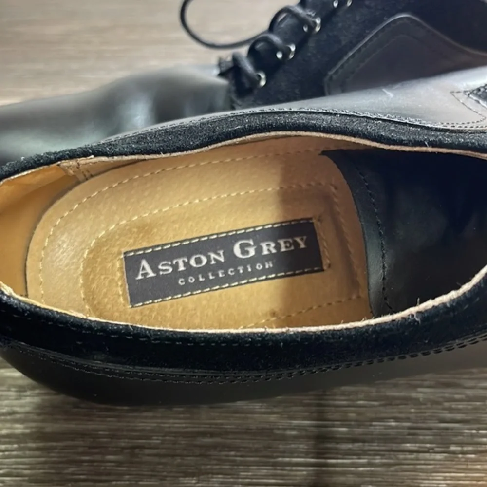 Aston grey mens loafers size 10 (a76)